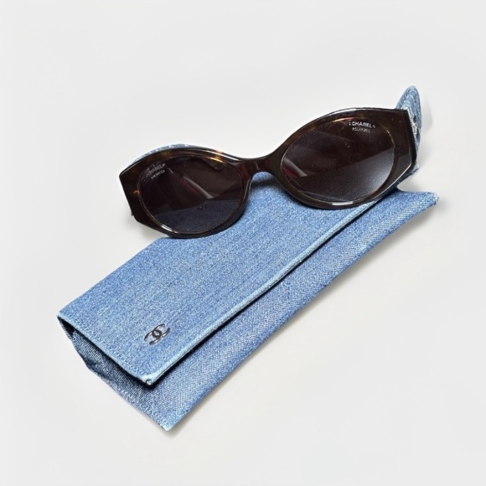 CHANEL Polarized Denim Sunglasses 5405-A (53-19) (Pre-owned, Authentic & Rare)